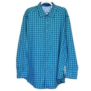 Robert Graham Multi Color Flip Cuff Long Sleeves Button Up Shirt Size 2XL